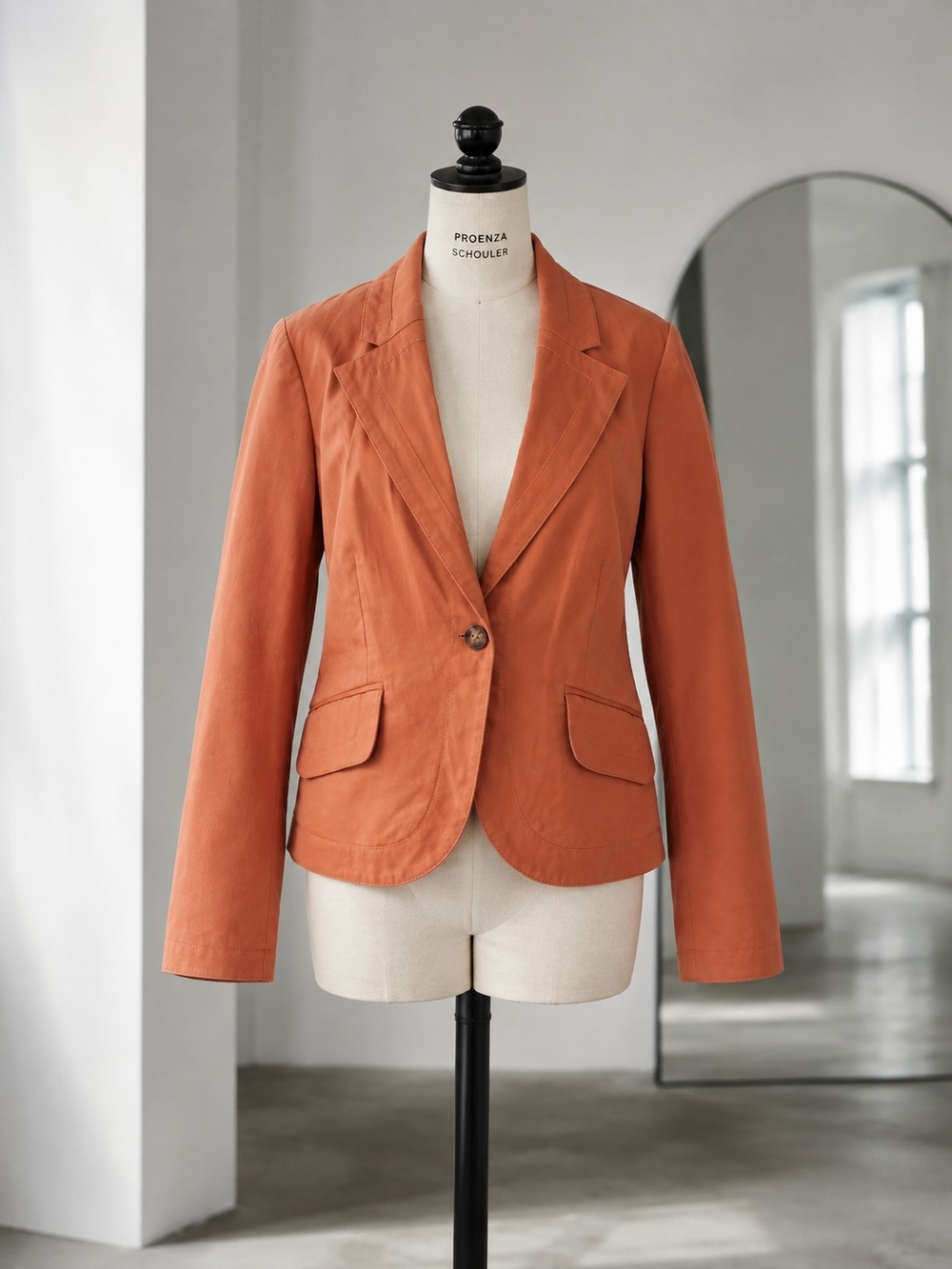 Proenza Schouler Coral Single-Button Tailored Blazer - Picture 2 of 10